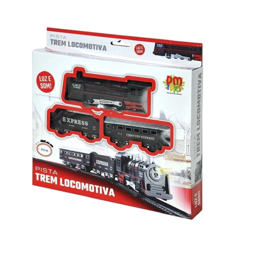 Ferrorama Trem A Pilhas Máquina Locomotiva Pista