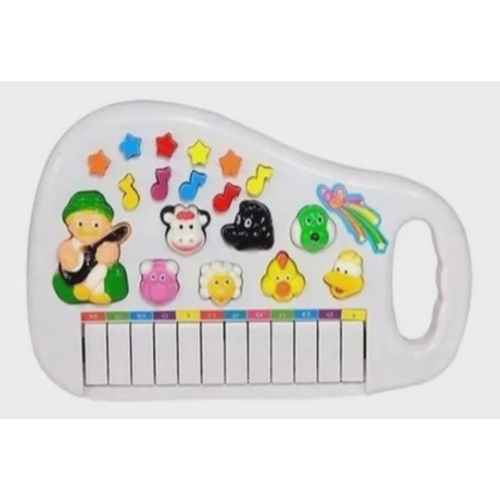 Teclado Infantil com Sons e Luzes. Entrada para Microfone. Toca