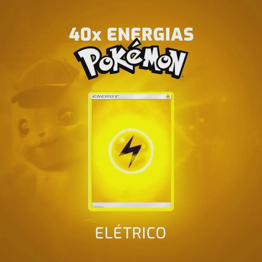 Lote de 40 Energia - Cartinhas Pokémon - Elétrico em Promoção na