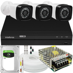 Kit Cftv 3 Cameras Full Hd 2mp Dvr Intelbras Mhdx 1104 1TB Menor preço em Kit Cftv 3 Cameras Full Hd 2mp Dvr Intelbras Mhdx 1104 1TB