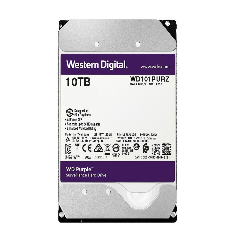 HD wd Purple Surveillance, 10TB, 3.5', sata - WD101PURZ no Shoptime