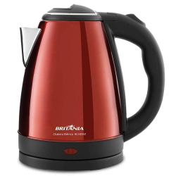 Chaleira Elétrica Britânia Inox 1,8L Desligamento Automático Menor preço em Chaleira Elétrica Britânia Inox 1,8L Desligamento Automático