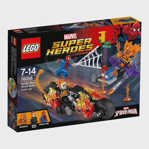 Spiderman Reune forças com Motoqueiro Fantasma - lego Super Heroes 76058 em  Promoção na Americanas