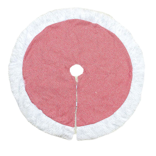 Árvore de Natal de fundo decoração de pano 100 centímetros Border Branco  Tecido Red Dot nas americanas