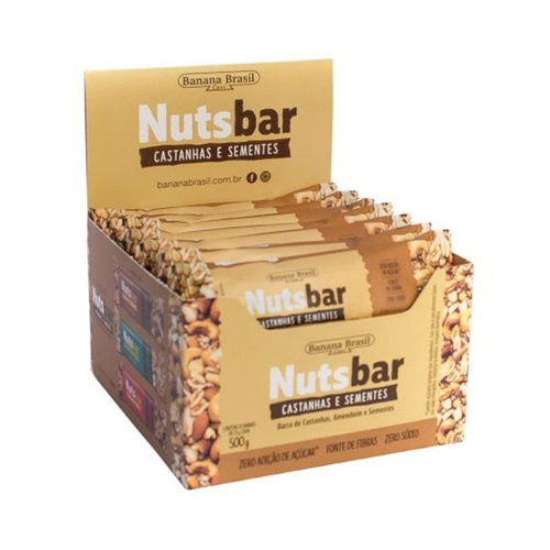 Nuts Bar Castanhas E Sementes Zero Açúcar 12 Un De 25g Cada No Shoptime