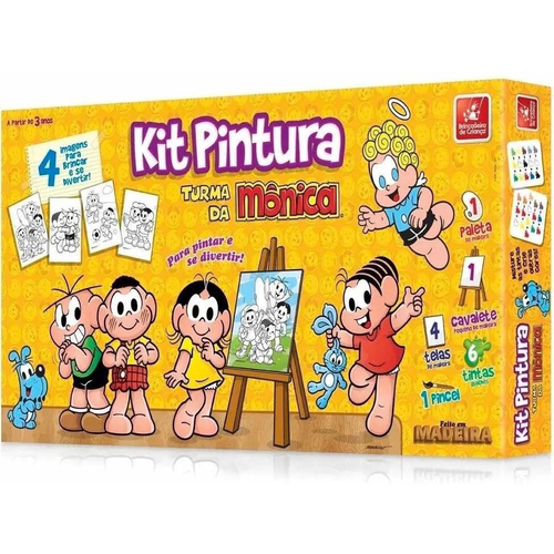 Kit De Pintura Em Madeira Infantil Com Desenhos Unicórnio - Nig