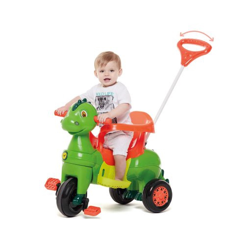 Triciclo infantil com empurrador