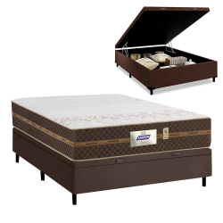 Cama Box Baú Casal Colchão Molas Flora Marrom / Branco 138x188x60cm é boa?