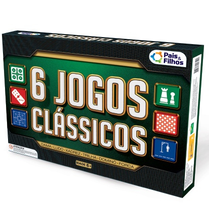 Jogo 6 Em 1 Xadrez Ludo Dama Trilha Pega-Varetas E Dominó- JUNGES