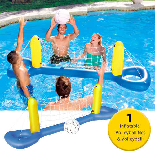 Inflavel Volleyball Net 96 1 X 25 2 Polegadas Piscina Inflavel Volleyball Set Float Para Adultos Dos Miudos Natacao Jogo Toy Verao Flutua Multicolor Nas Americanas