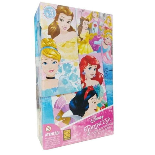 Puzzle Quebra Cabeça 150 Peças Retrato de Princesas - Grow