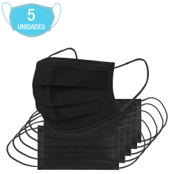 Máscaras Pretas Para Rosto Descartável Tripla Proteção Com Elástico E Clip Nasal Com 5 Unidades é boa?
