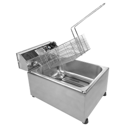 Fritadeira Elétrica Industrial 5 Litros Aço Inox 3000W 220V ou 2500W 110V Menor preço em Fritadeira Elétrica Industrial 5 Litros Aço Inox 3000W 220V ou 2500W 110V