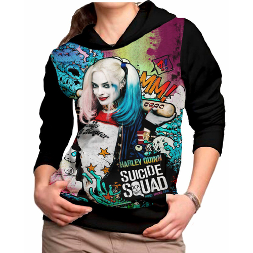 Camiseta da Arlequina coringa blusa Esquadrão harley quinn em Promoção na  Americanas