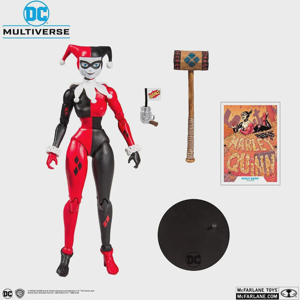 Boneca Dc Multiverse Harley Quinn Arlequina Articulada Fun