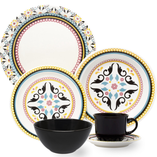 Conjunto de Louça de Porcelana - Pratos de Jantar 48 peças de