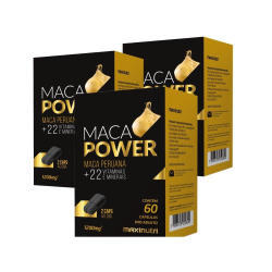 Kit 3x Maca Power 1200mg + 22 Vit. E Minerais - 60 Cáps. Maxinutri Menor preço em Kit 3x Maca Power 1200mg + 22 Vit. E Minerais - 60 Cáps. Maxinutri