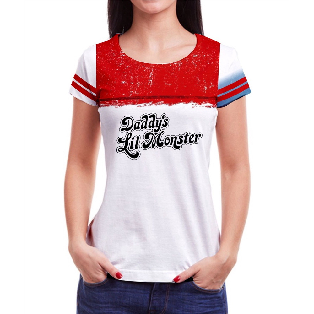 Camiseta Da Arlequina Coringa Blusa Roupa Harley Quinn