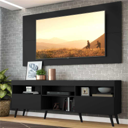 Rack c/ Painel p/tv até 65 e Pés Retrô Flórida Multimóveis Preto é boa?