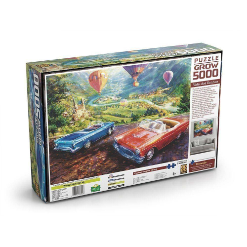 Puzzle 3000 pecas vintage car fusca - quebra cabeca - grow