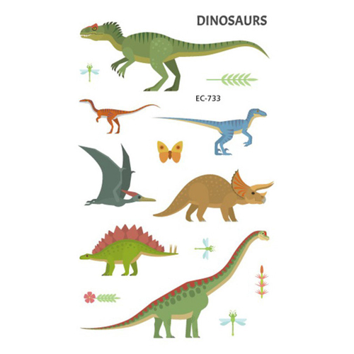 Dinossauro Dos Desenhos Animados Animais Do Tatuagem Adesivos Crian As Etiquetas Do Divertimento Adesivos Tatuagem Nas Americanas Padrão sem emenda de dinossauros em um fundo branco. americanas