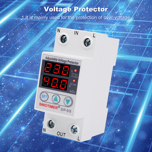 Sinotimer SVP-916 230V 40A / 63A Under / Over Voltage Protector Rele ...