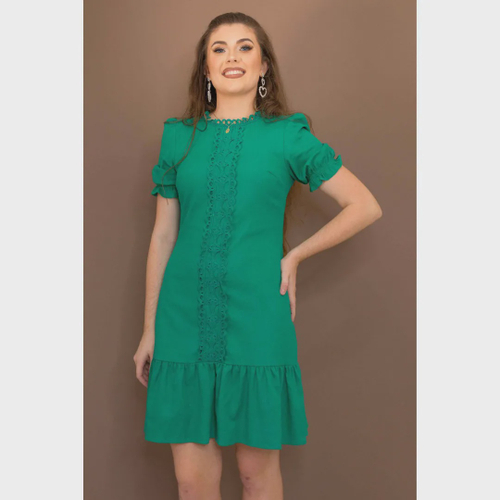 Vestido de best sale linho com renda