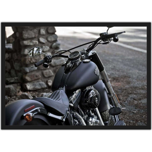 Quadro decorativo desenho moto Harley Davison