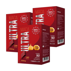 Kit 3x Maca Peruana Ultra 2000mg 90 Cápsulas - Maxinutri Menor preço em Kit 3x Maca Peruana Ultra 2000mg 90 Cápsulas - Maxinutri