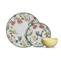 Aparelho de Jantar Alleanza 12 Peças Com Bowl Harmony - Branco Floral - 1092-003 Menor preço em Aparelho de Jantar Alleanza 12 Peças Com Bowl Harmony - Branco Floral - 1092-003