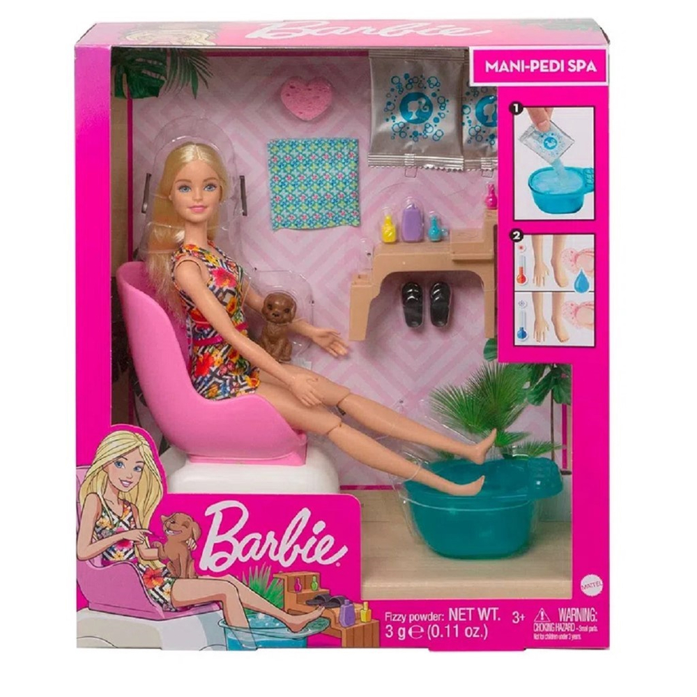 Boneca Barbie Salão De Beleza Manicure Pedicure Spa Mattel