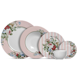 Aparelho de Jantar Alleanza Paris 20 Peças - Rosa - 8128-001