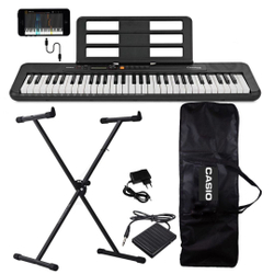 Kit Teclado Musical Casio ct S200 Preto + Capa Ka15 + Suporte Estante Q1x + Pedal Sustain Tb200 Menor preço em Kit Teclado Musical Casio ct S200 Preto + Capa Ka15 + Suporte Estante Q1x + Pedal Sustain Tb200