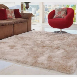 Tapete Sala e Quarto Peludo Felpudo 2,00 X 1,40 - Bege Mesclado Menor preço em Tapete Sala e Quarto Peludo Felpudo 2,00 X 1,40 - Bege Mesclado