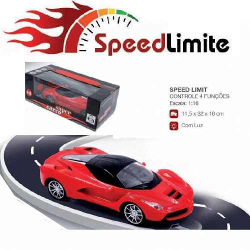 Carrinho de Controle Remoto - Hot Speeds - Vermelho - 1:18 - 22cm -  superlegalbrinquedos