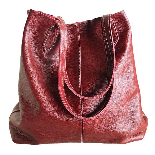 burgundy shopper bolsa