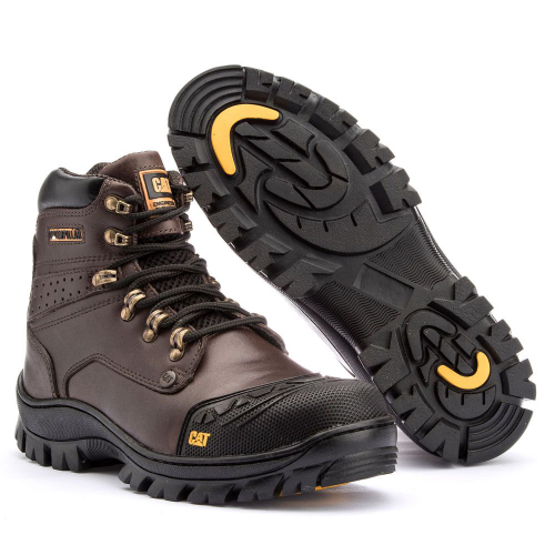 Bota Caterpillar Biqueira Reforçada Com pvc Lançamento em Promoção