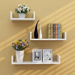 Kit 3 Nicho Prateleira U 30/35/40 - Branco Mdf Decorativo Menor preço em Kit 3 Nicho Prateleira U 30/35/40 - Branco Mdf Decorativo
