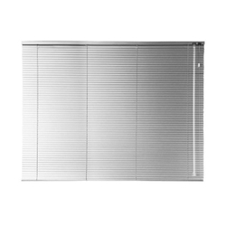 Menor preço em Persiana Horizontal - 1,40m larg x 1,40m alt - Alumínio 25mm - Cor: Prata - Comando Esquerdo