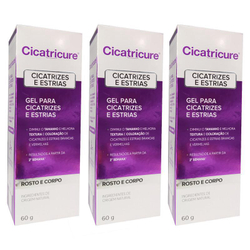 Kit X3 Cicatricure Gel 60G Cicatrizes E Estrias Com Regenext Menor preço em Kit X3 Cicatricure Gel 60G Cicatrizes E Estrias Com Regenext