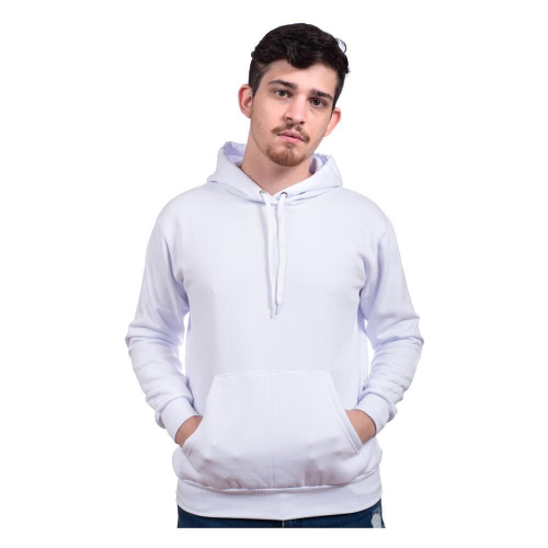 plain white pullover moletom com capuz