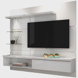Painel Suspenso com Bancada Ores 1.8 Branco - hb Móveis Menor preço em Painel Suspenso com Bancada Ores 1.8 Branco - hb Móveis