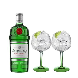Combo Gin Tanqueray London Dry 750ml + 2 Taças Tanqueray Importadas Menor preço em Combo Gin Tanqueray London Dry 750ml + 2 Taças Tanqueray Importadas