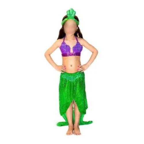 Fantasia Pequena Sereia Ariel com Cauda Infantil - Fantasia Kids