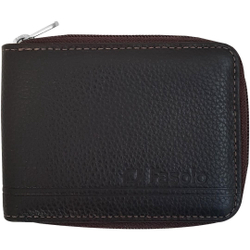 Carteira Masculina Com Zíper De Couro Legitimo Fasolo Homem Café Menor preço em Carteira Masculina Com Zíper De Couro Legitimo Fasolo Homem Café