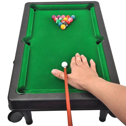 Brinquedo Mesa de Sinuca Clássica 55x32cm Snooker Kit Completo em