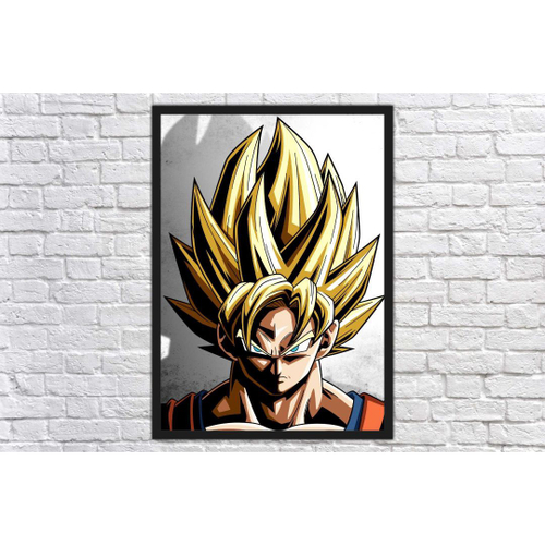 Quadro decorativo Poster Dragon Ball Z Goku Anime Desenho para sala quarto  no Shoptime