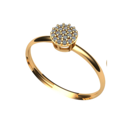 Anel ouro 18K com pedras em zircônia AE03 Menor preço em Anel ouro 18K com pedras em zircônia AE03