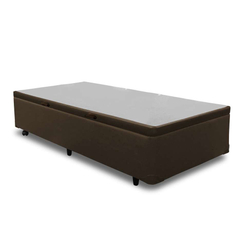 Base para Cama Box Solteiro Itaflex com Baú Marrom Menor preço em Base para Cama Box Solteiro Itaflex com Baú Marrom