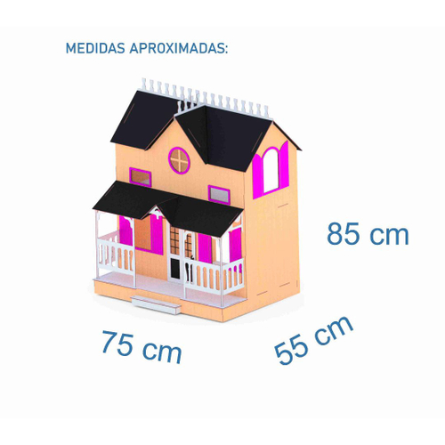 Kit Casa De Bonecas Barbie E Moveis Lian Em Mdf Cru 18 Pc - Darama em  Promoção na Americanas